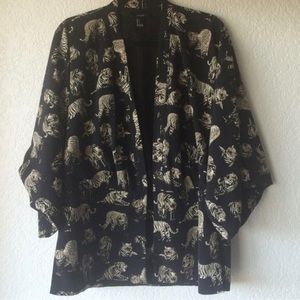 Black Tiger 🐅 Printed Oversized Kimono